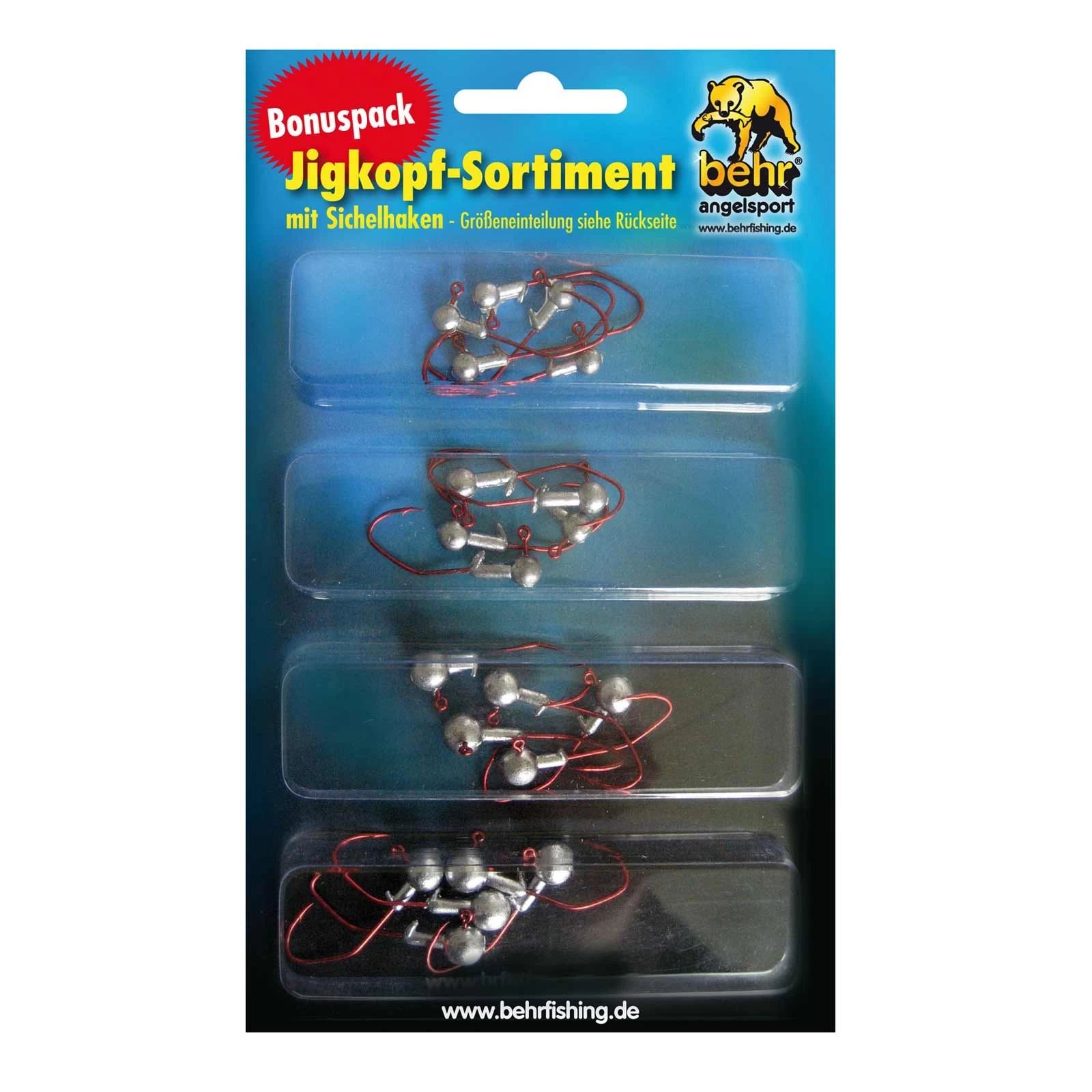 Behr Jigkopf Set 2 20 Stück Gewicht: 2g / 3g / 4g / 5g 1 Behr Jigkopf Set 2 20 Stück Gewicht: 2g / 3g / 4g / 5g