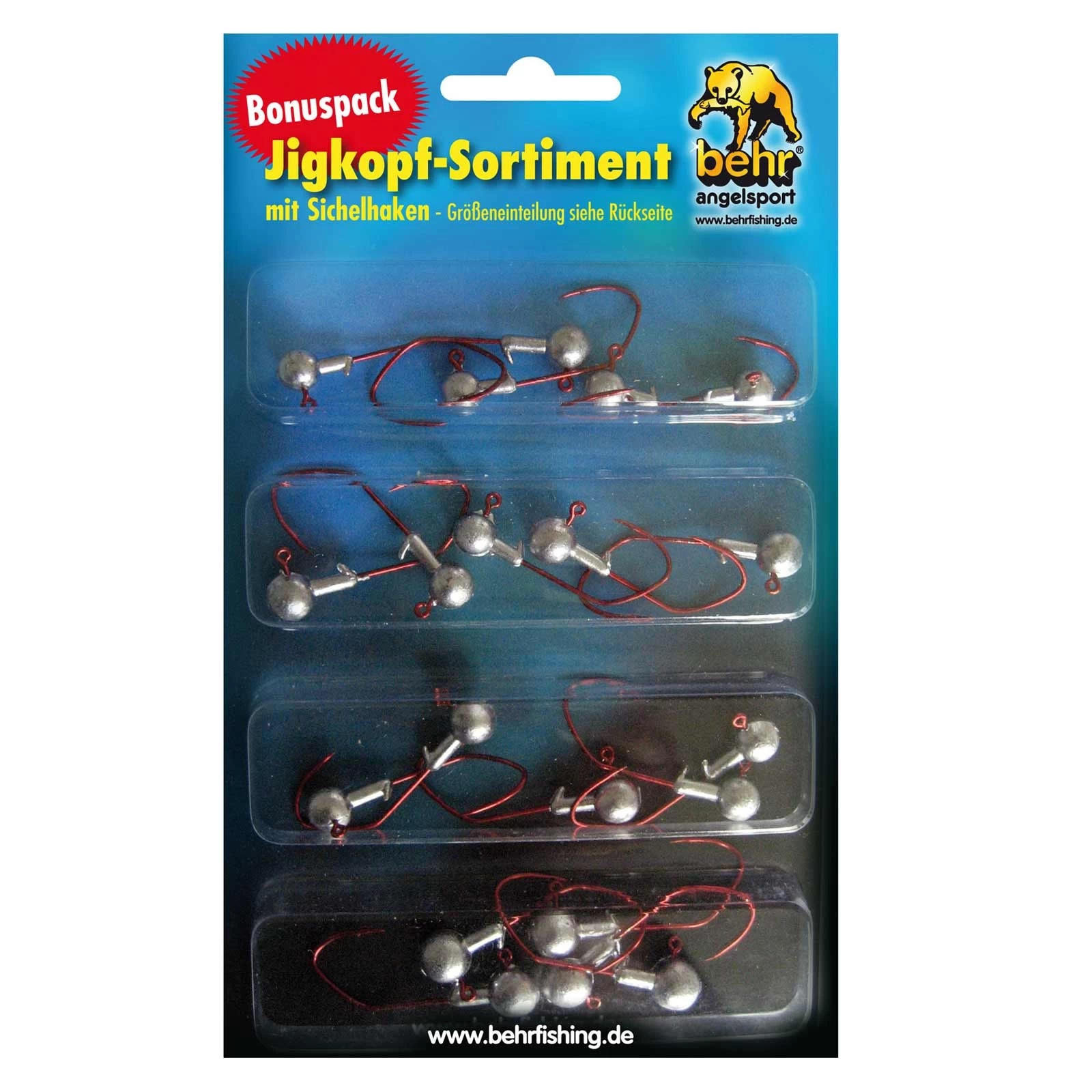 Behr Jigkopf Set 3 20 Stück Haken: #4/0 1 Behr Jigkopf Set 3 20 Stück Haken: #4/0
