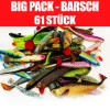 Jackson Big Pack Profi Barsch Angelset 6 Bis 10cm – Gummifisch Set – 61 Stück