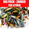 Jackson Big Pack Profi Zander Köder Angelset 8 Bis 14cm – Gummifisch Set – 150 Stück