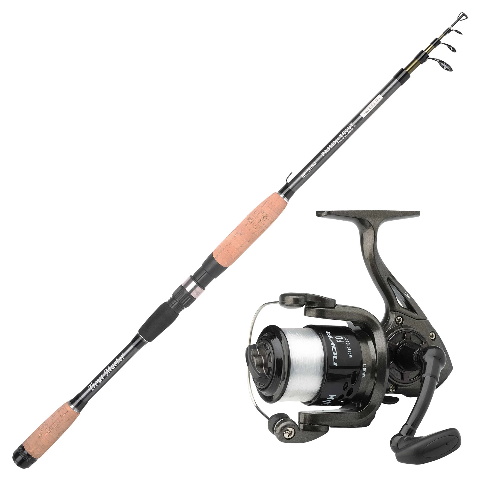 Forellenangeln Tele Combo - Marken Komplett Angelset Rute, Rolle, Schnur 1 Forellenangeln Tele Combo - Marken Komplett Angelset Rute, Rolle, Schnur