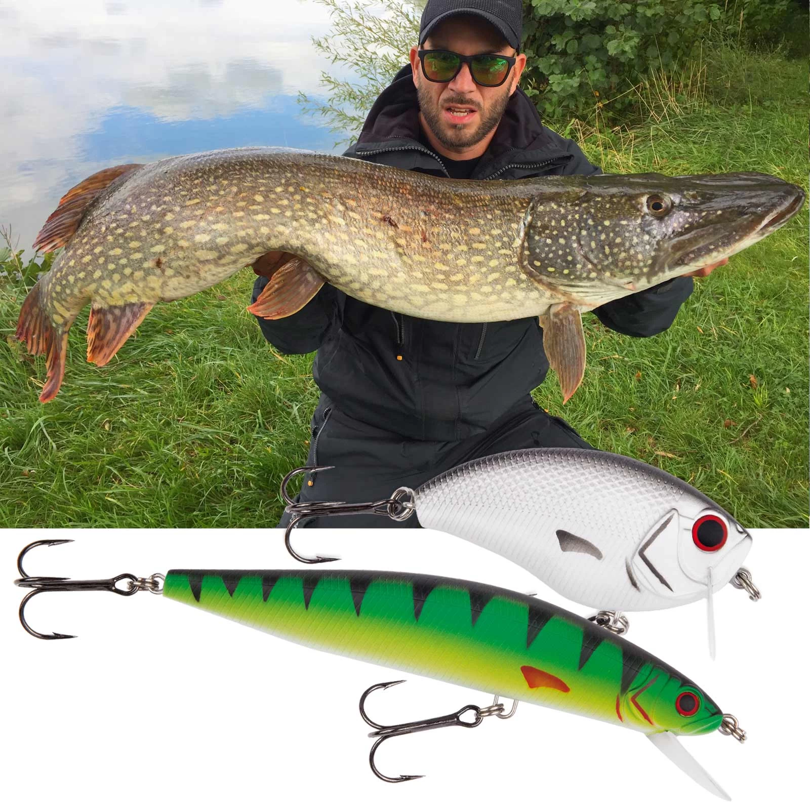 Jackson Profi Hecht-Wobbler Angelset 2 Kunstköder 1 Jackson Profi Hecht-Wobbler Angelset 2 Kunstköder