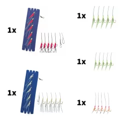 Angelset Hering Gr.M 7 Teile 5x Vorfach 2x Zinkblei -Professionelles Angelausrüstungsgeschäft Heringsvorfaecher 1