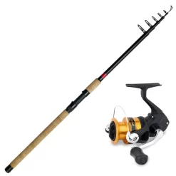 Shimano DAM Hecht Combo Angelset No.2 - Shimano Rolle + DAM Teleskoprute 3,30m