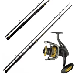 Black Cat Rolle Passion Pro & Black Cat Rute 2,40m 50-200g Wels Waller Angelset Combo