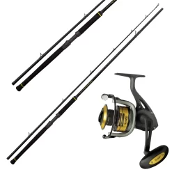 Black Cat Rolle Passion Pro & Black Cat Rute 3,30m 600g Wels Waller Angelset Profi Combo