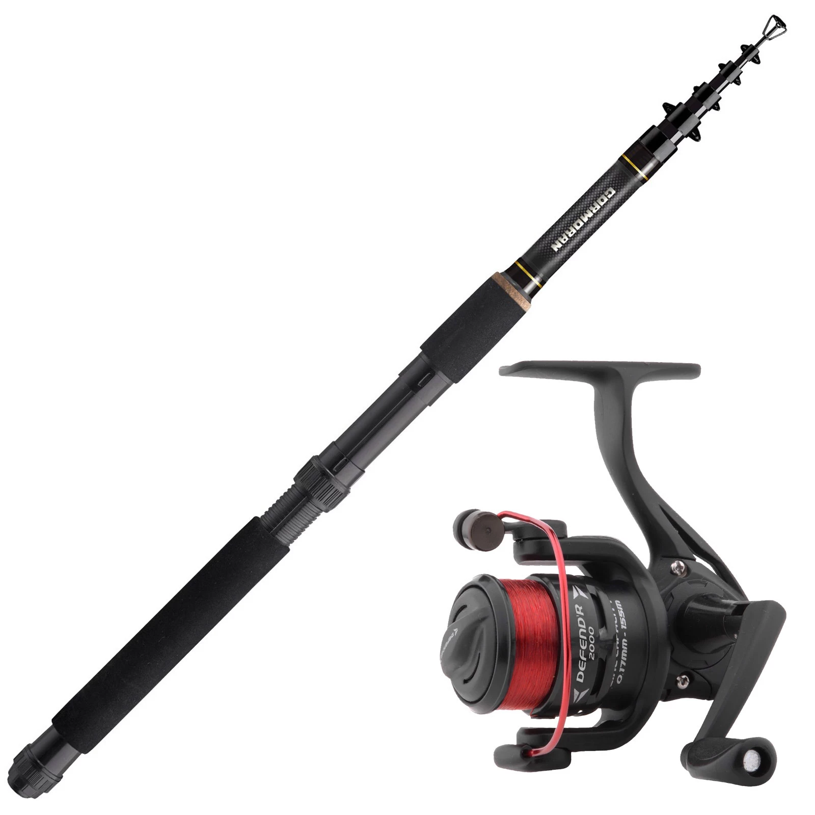 Cormoran 3,00m Teleskoprute & Spro Rolle & Schnur Allround Top Angelset Combo 1 Cormoran 3,00m Teleskoprute & Spro Rolle & Schnur Allround Top Angelset Combo