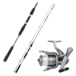 Daiwa Rute + Spro Rolle + Schnur Meeresangeln Boot Combo Angelset