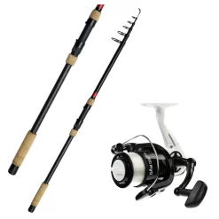 DAM Forellenrute + DAM Angelrolle + Schnur Forellen Komplett Combo Angelset