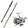 DAM Karpfenrute & Spro Karpfenrolle & Schnur Karpfen Komplett Combo Angelset