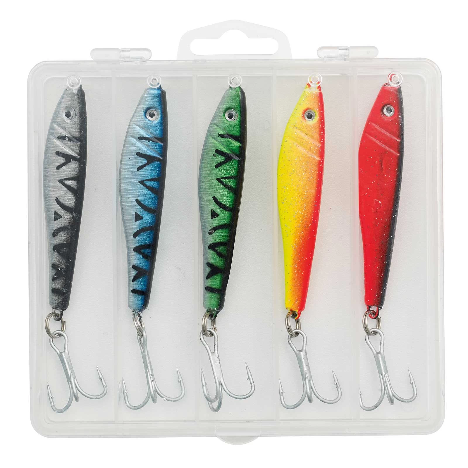 Kinetic S Pilker Angelköder Meer Angelset - 5 Salzwasserköder 62g Mit Box 1 Kinetic S Pilker Angelköder Meer Angelset - 5 Salzwasserköder 62g Mit Box