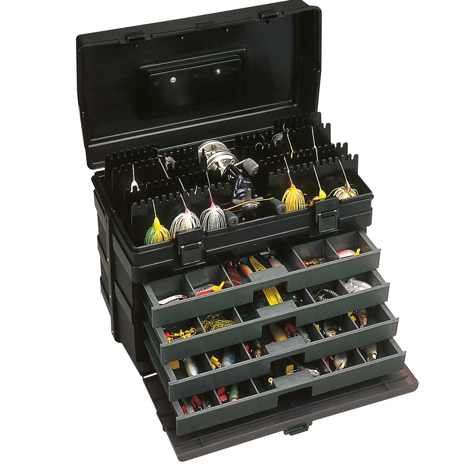 Meiho Box VS-8010 Schwarz 42x24,5x32,6cm Angelkoffer 2 Meiho Box VS-8010 Schwarz 42x24,5x32,6cm Angelkoffer – Bild 2