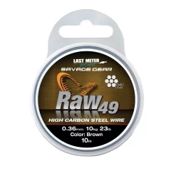 Savage Gear Raw 49 Braun Stahlvorfach