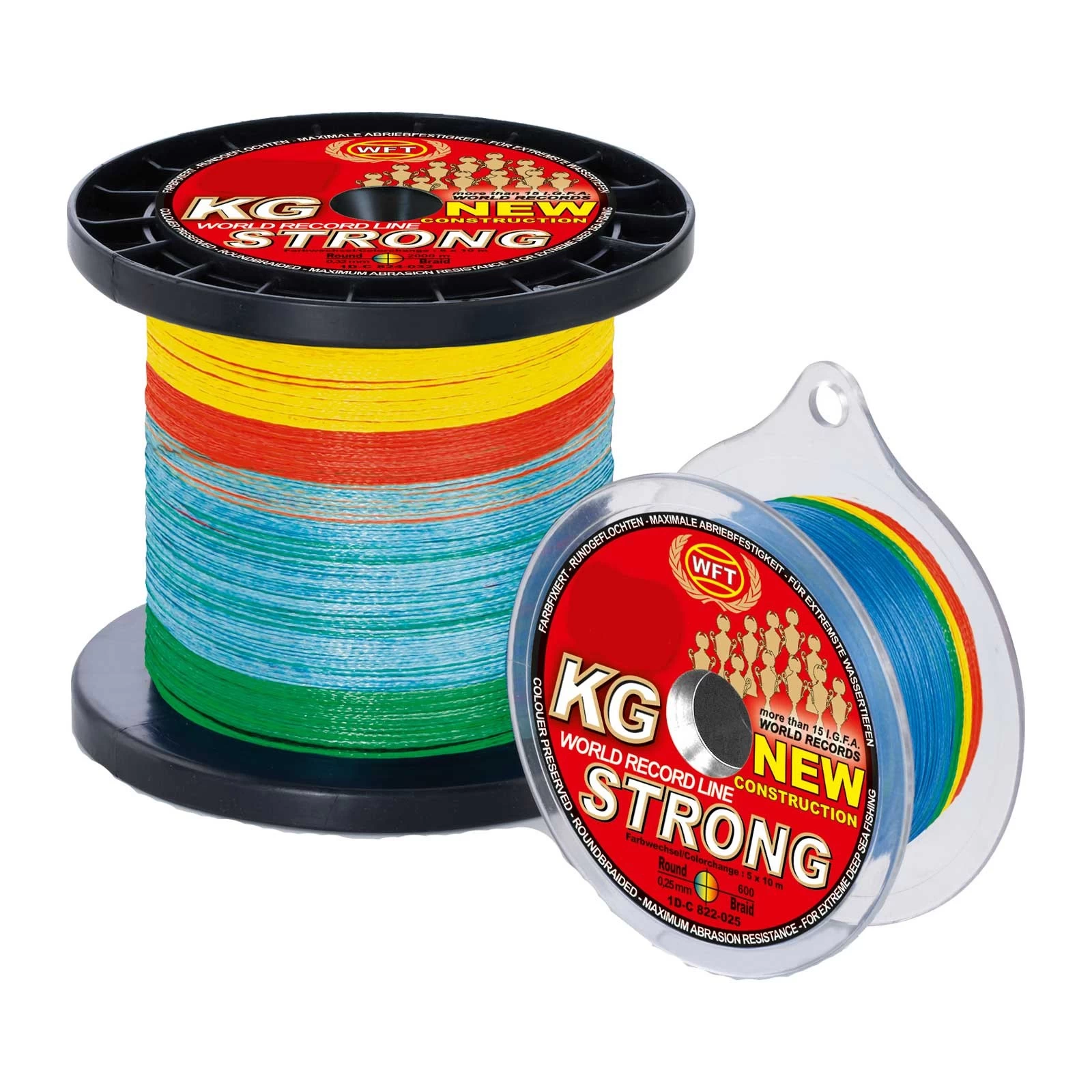 WFT KG Strong Exact Multicolor Geflochtene Angelschnur 1 WFT KG Strong Exact Multicolor Geflochtene Angelschnur