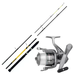 WFT Reiserute 2,40m 150-700g & Spro Meeresrolle & Schnur Norwegen Combo Angelset