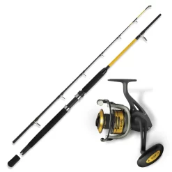 WFT Rute & Black Cat Rolle Wels Angeln Waller Combo Angelset No.1