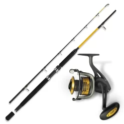 WFT Rute & Black Cat Rolle Wels Angeln Waller Combo Angelset No 2