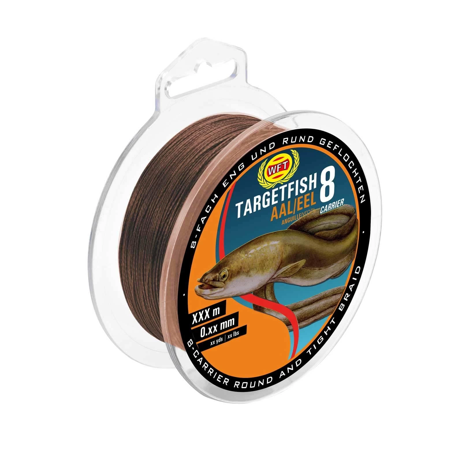 WFT Target Fish 8 Aal Brown 160m 0,12mm Geflochtene Schnur 1 WFT Target Fish 8 Aal Brown 160m 0,12mm Geflochtene Schnur